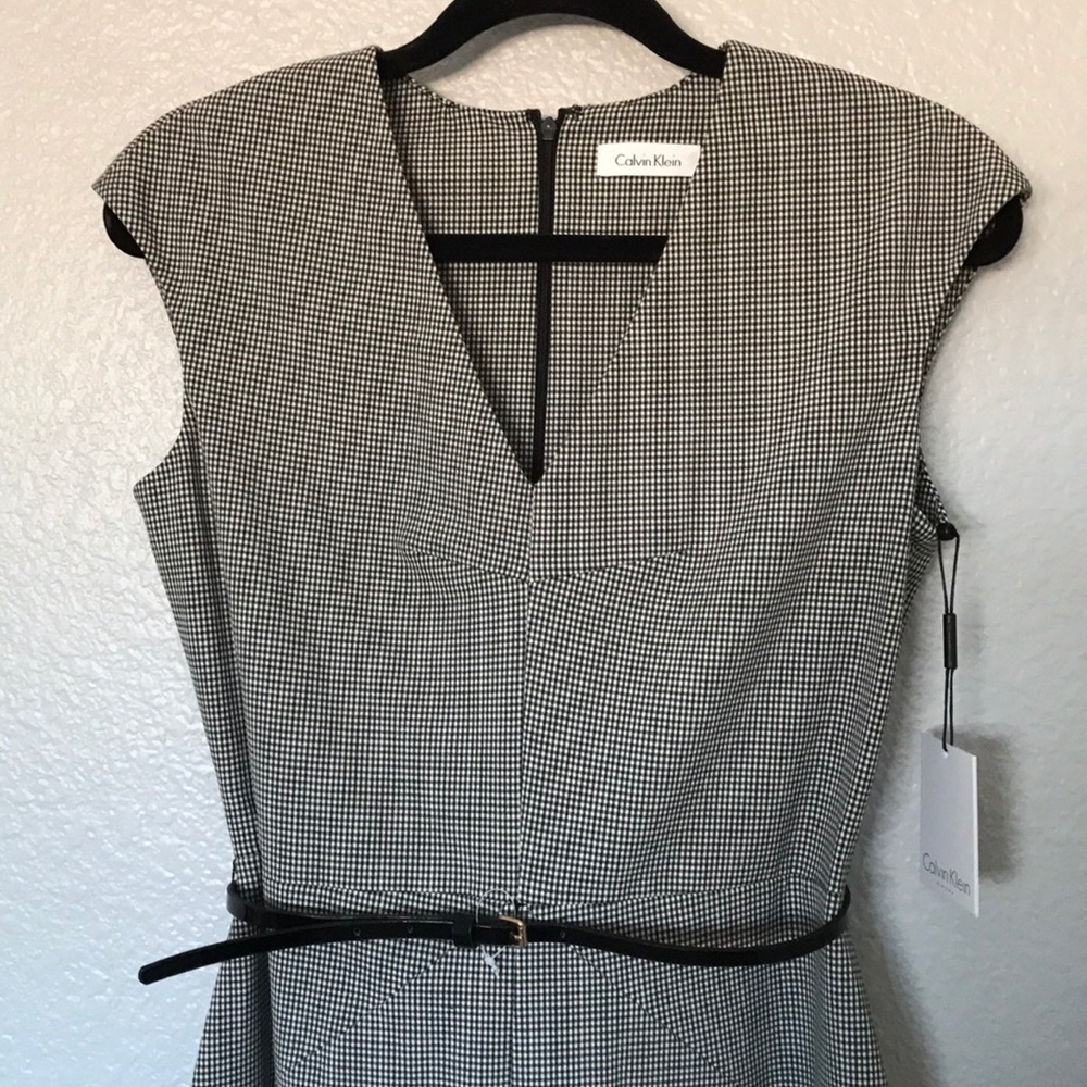 NWT. Calvin Klein checkered dress